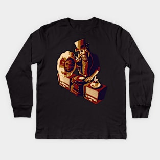 DJ Gentleman Old School Kids Long Sleeve T-Shirt